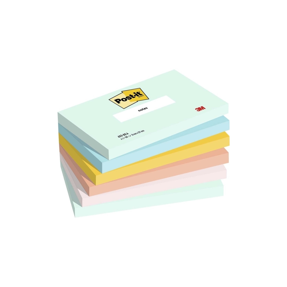 Produktbild för Post-it sticky notes Beachside 76 x 127 mm, ass. färger, för...