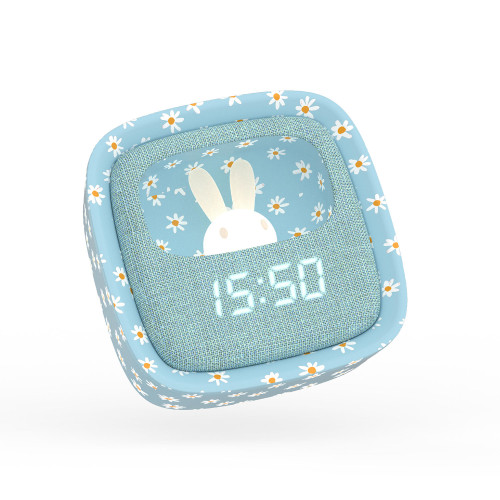 Mobility On Board MOB Alarm Clock with Light Billy Clock Blue Flower