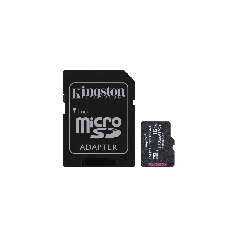 Produktbild för Kingston Industrial - flash-minneskort - 16 GB - microSDHC UHS-I