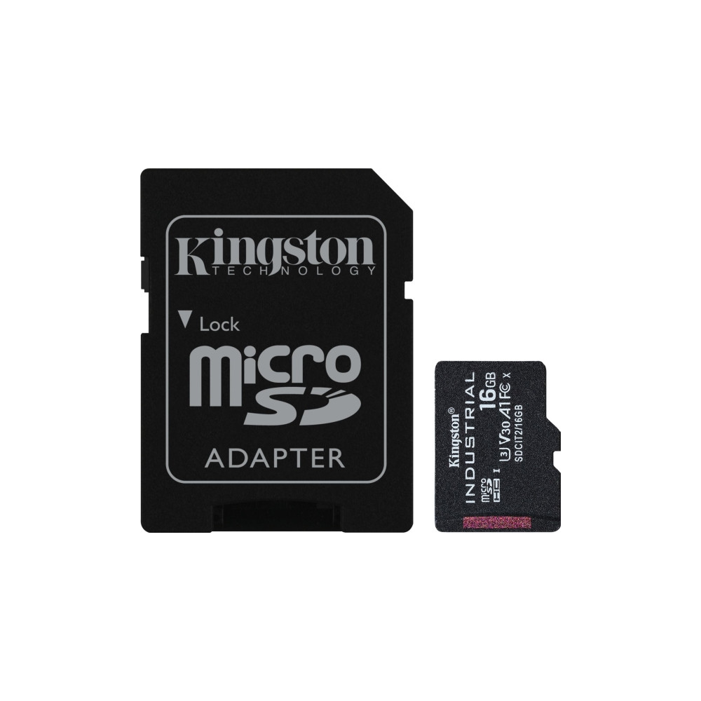 Produktbild för Kingston Industrial - flash-minneskort - 16 GB - microSDHC UHS-I