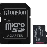 Produktbild för Kingston Industrial - flash-minneskort - 16 GB - microSDHC UHS-I