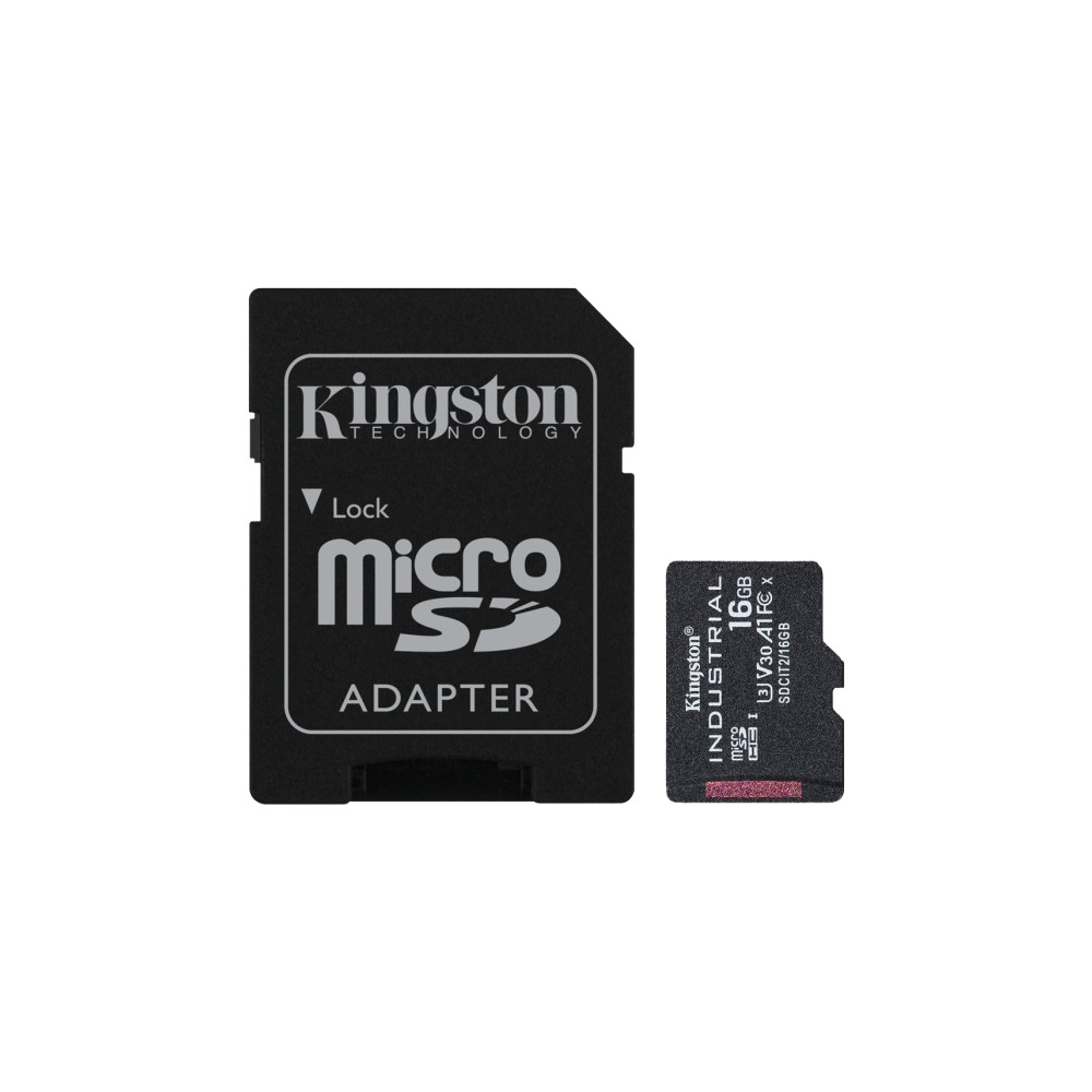Produktbild för Kingston Industrial - flash-minneskort - 16 GB - microSDHC UHS-I