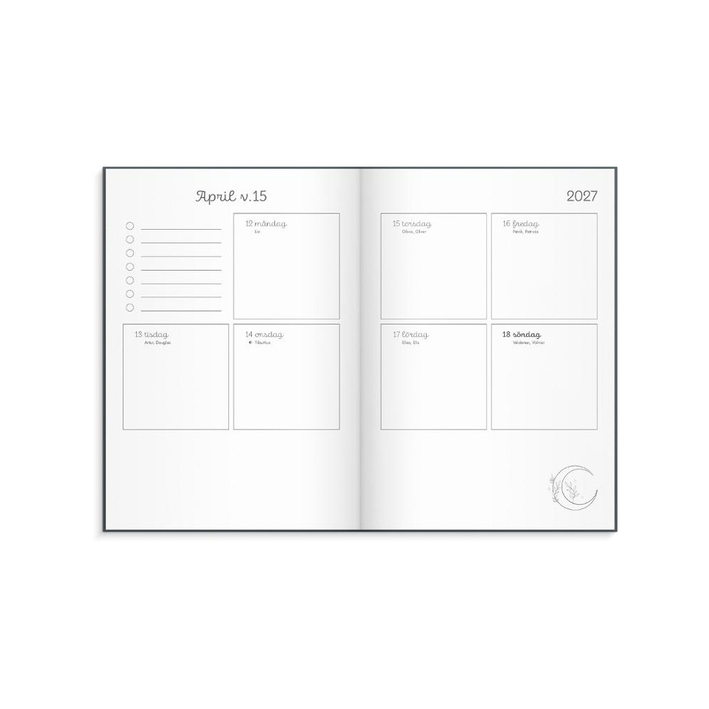 Produktbild för Kalender Doodle inbunden 26/27