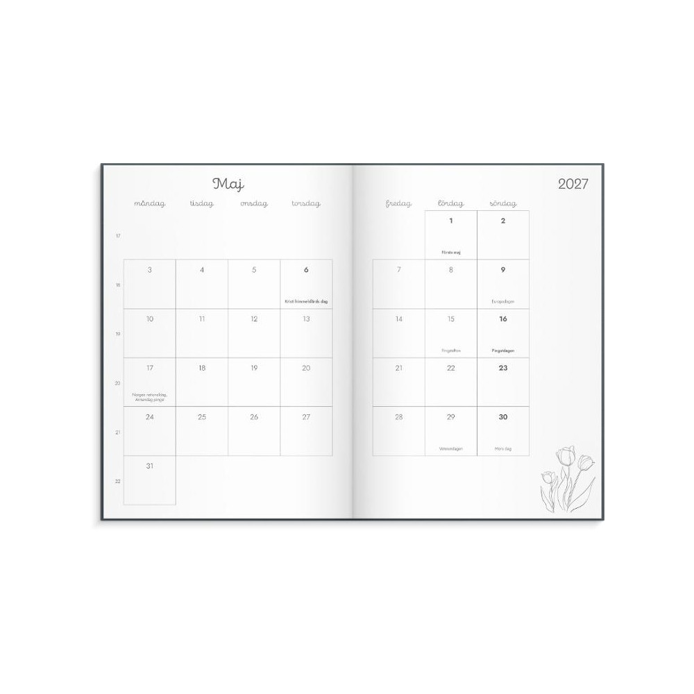 Produktbild för Kalender Doodle inbunden 26/27