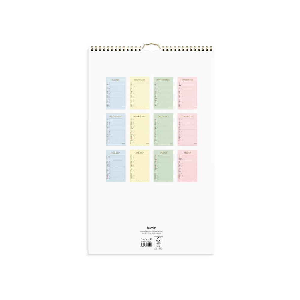 Produktbild för Familjekalender Color 26/27
