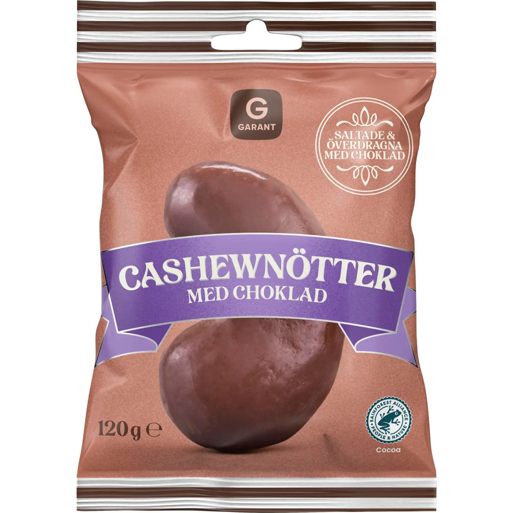 Produktbild för Cashewnötter med Choklad 120g