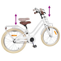 Produktbild för Barncykel 20 Tum för 6-11 år gamla Vit