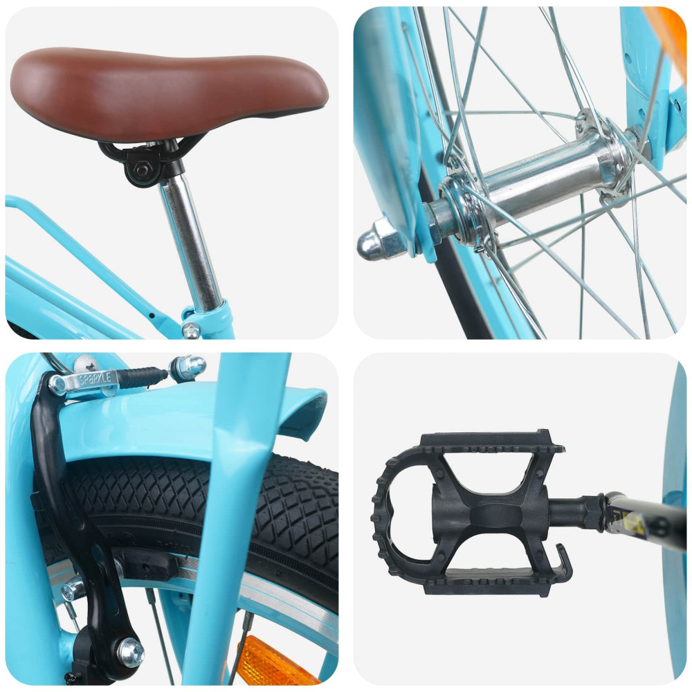 Produktbild för Barncykel 22 Tum för 7-12 år gamla Ljusblå