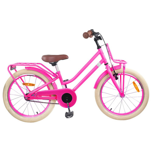 vidaXL Barncykel 20 Tum för 6-11 år gamla Mörkrosa