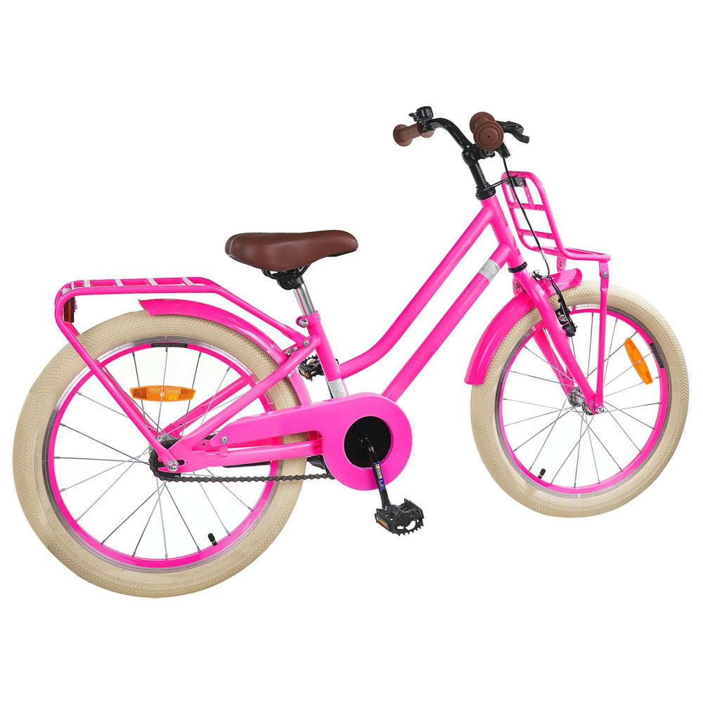 Produktbild för Barncykel 20 Tum för 6-11 år gamla Mörkrosa