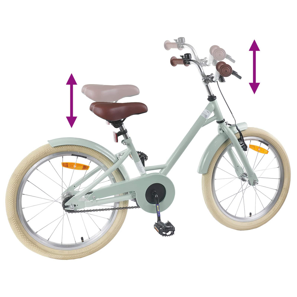 Produktbild för Barncykel 20 Tum för 6-11 år gamla Ljusgrön