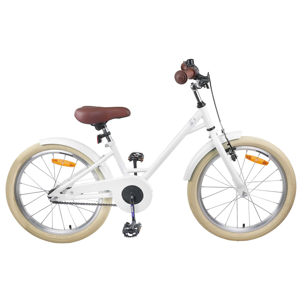 Produktbild för Barncykel 20 Tum för 6-11 år gamla Vit