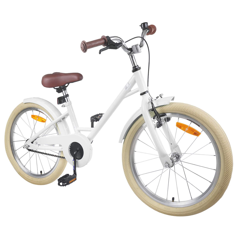Produktbild för Barncykel 20 Tum för 6-11 år gamla Vit