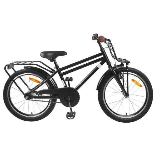 vidaXL Barncykel 22 Tum för 7-12 år gamla Svart