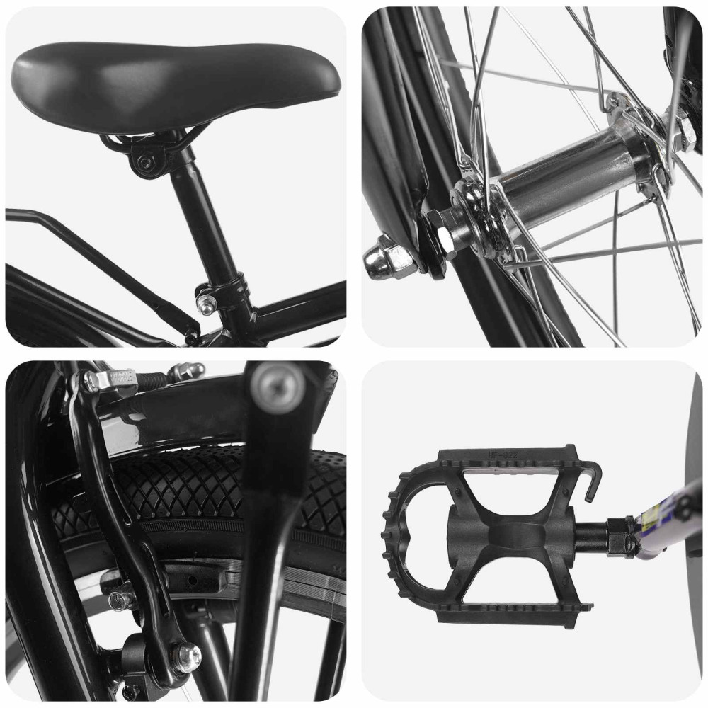 Produktbild för Barncykel 22 Tum för 7-12 år gamla Svart