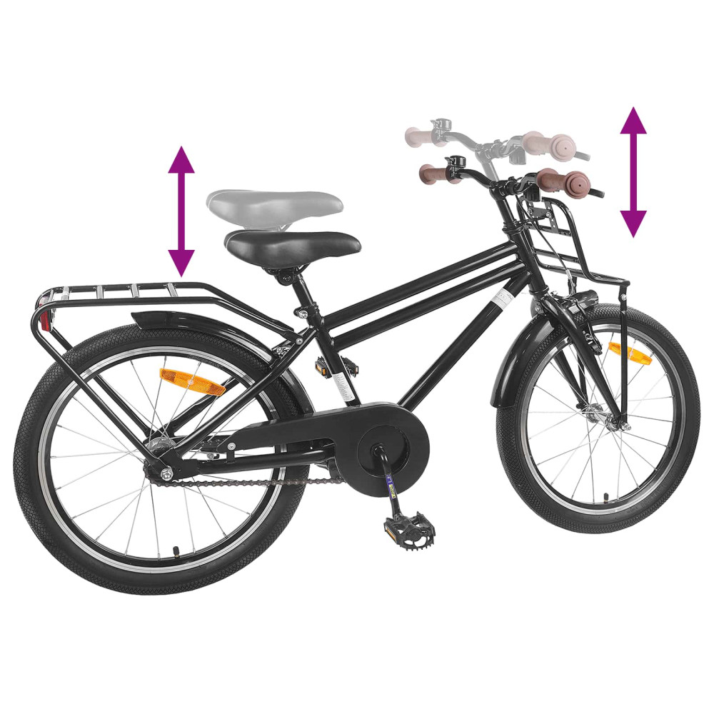Produktbild för Barncykel 22 Tum för 7-12 år gamla Svart