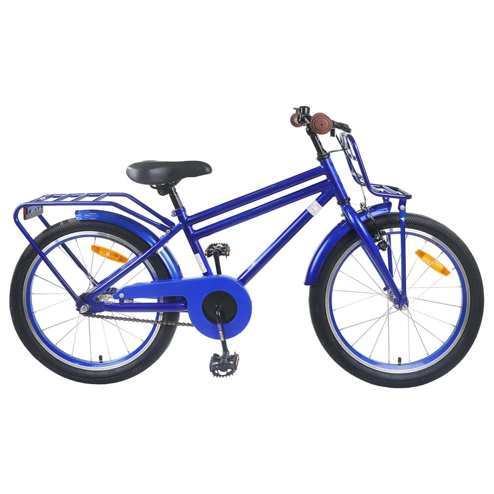 Produktbild för Barncykel 18 Tum för 5-7 år gamla Mörkblå