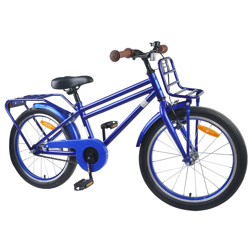 Produktbild för Barncykel 18 Tum för 5-7 år gamla Mörkblå