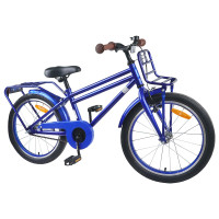 Produktbild för Barncykel 18 Tum för 5-7 år gamla Mörkblå