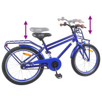 Produktbild för Barncykel 18 Tum för 5-7 år gamla Mörkblå