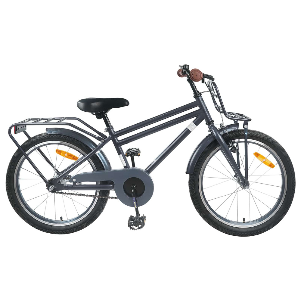 Produktbild för Barncykel 20 Tum för 6-11 år gamla Mörkgrå