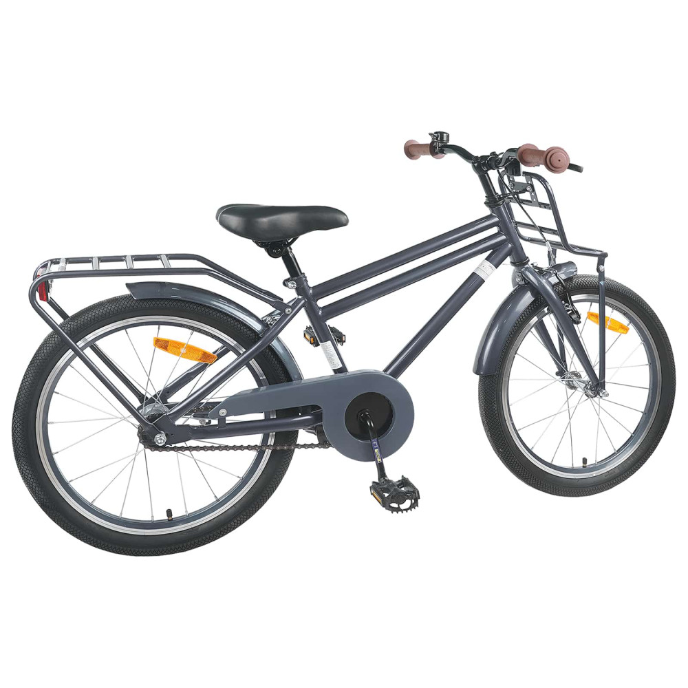 Produktbild för Barncykel 20 Tum för 6-11 år gamla Mörkgrå
