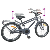 Produktbild för Barncykel 20 Tum för 6-11 år gamla Mörkgrå