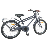 Produktbild för Barncykel 22 Tum för 7-12 år gamla Mörkgrå