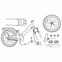 Produktbild för Barncykel 20 Tum för 6-11 år gamla Svart