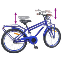 Produktbild för Barncykel 22 Tum för 7-12 år gamla Mörkblå