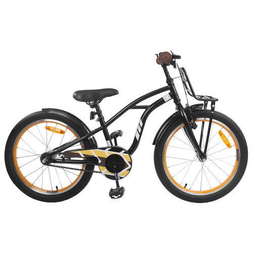 vidaXL Barncykel 20 Tum för 6-11 år gamla Svart