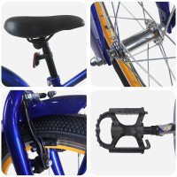 Produktbild för Barncykel 22 Tum för 7-12 år gamla Mörkblå