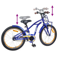 Produktbild för Barncykel 22 Tum för 7-12 år gamla Mörkblå