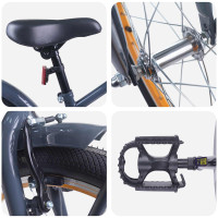 Produktbild för Barncykel 20 Tum för 6-11 år gamla Mörkgrå