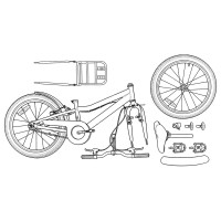 Produktbild för Barncykel 20 Tum för 6-11 år gamla Mörkgrå