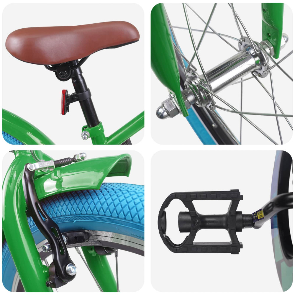 Produktbild för Barncykel 20 Tum för 6-11 år gamla Grön