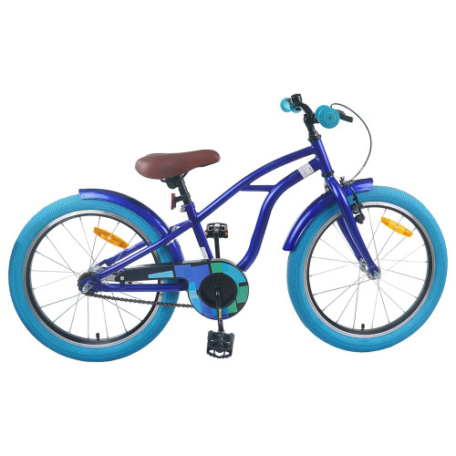 vidaXL Barncykel 20 Tum för 6-11 år gamla Mörkblå