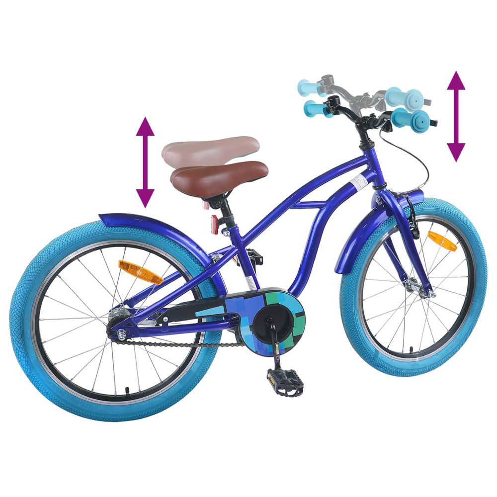 Produktbild för Barncykel 20 Tum för 6-11 år gamla Mörkblå