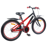 Produktbild för Barncykel 20 Tum för 6-11 år gamla Röd och Svart