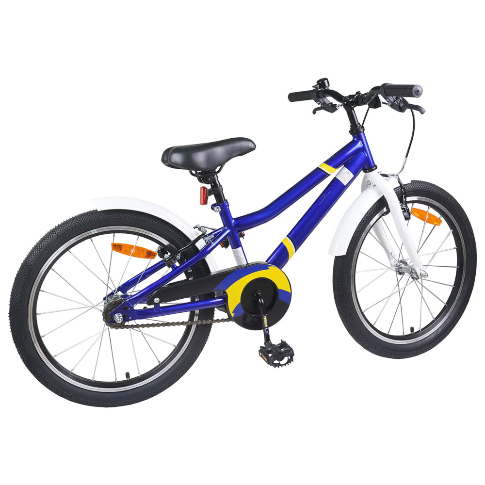 Produktbild för Barncykel 24 Tum för 8-12 år gamla Blå vit