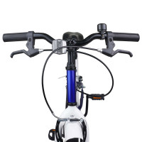 Produktbild för Barncykel 24 Tum för 8-12 år gamla Blå vit