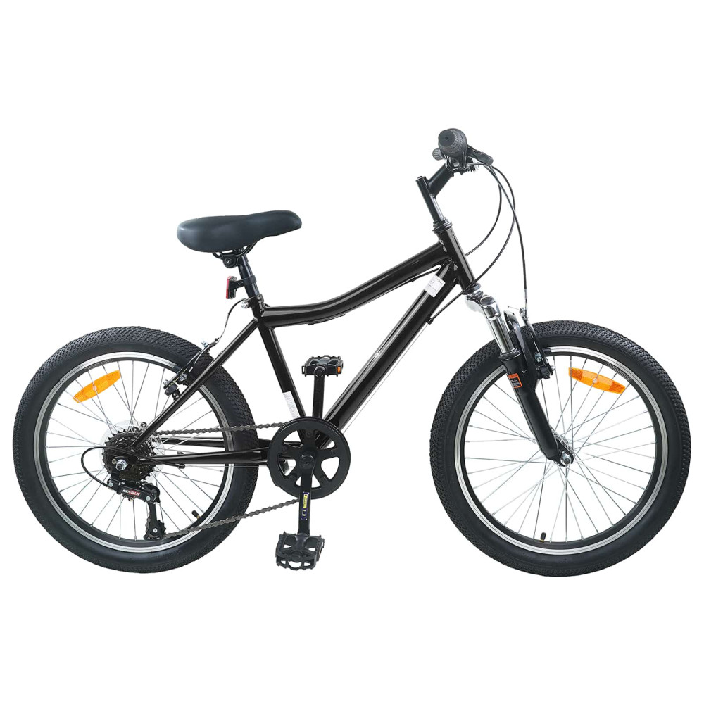 Produktbild för Barncykel 24 Tum 6-Speed för 8-12 år gamla Svart