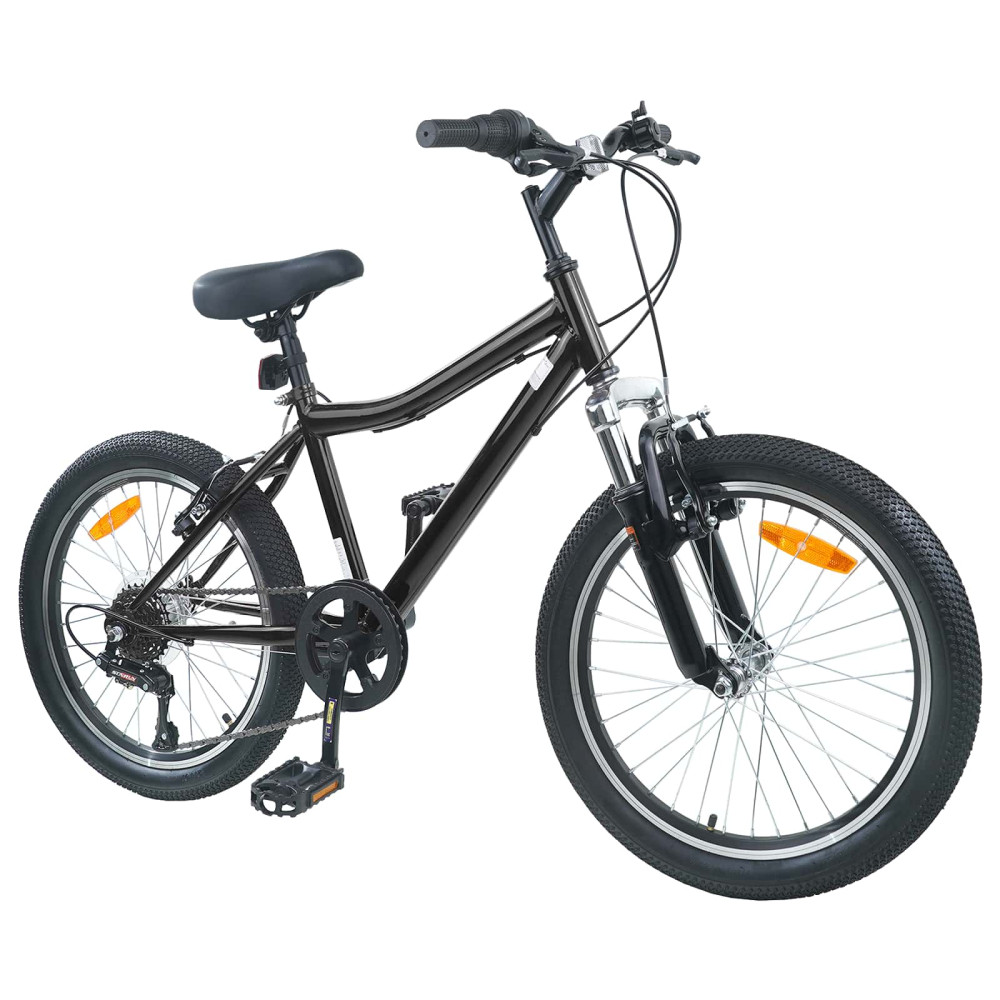 Produktbild för Barncykel 24 Tum 6-Speed för 8-12 år gamla Svart