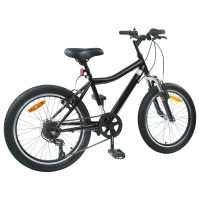Produktbild för Barncykel 24 Tum 6-Speed för 8-12 år gamla Svart