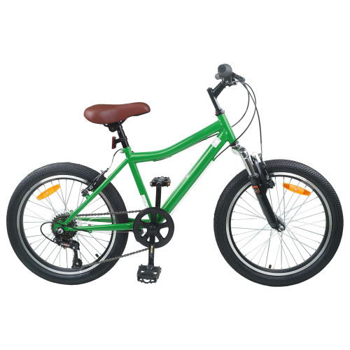 vidaXL Barncykel 20 Tum 6-Speed för 6-11 år gamla Grön