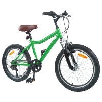 Produktbild för Barncykel 20 Tum 6-Speed för 6-11 år gamla Grön