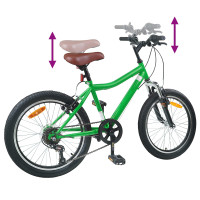 Produktbild för Barncykel 20 Tum 6-Speed för 6-11 år gamla Grön