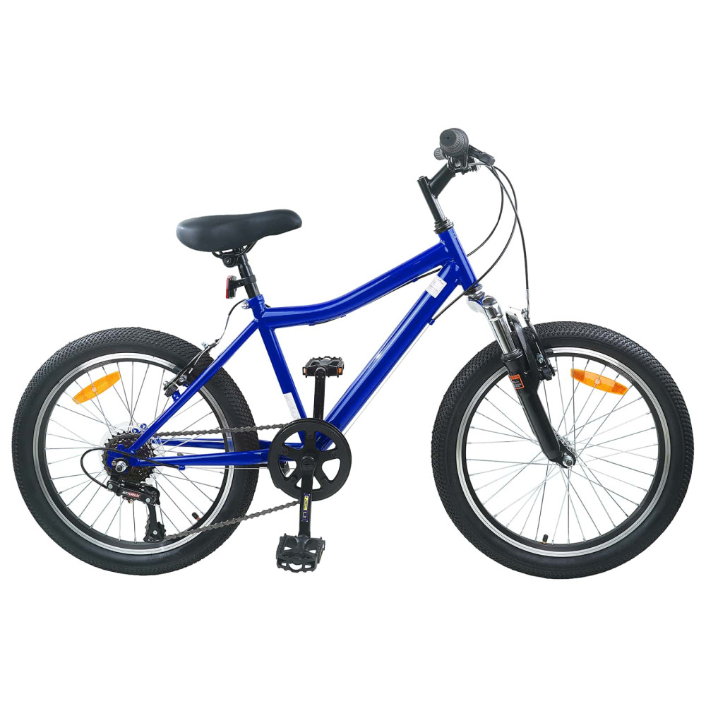 Produktbild för Barncykel 20 Tum 6-Speed för 6-11 år gamla Mörkblå