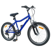 Produktbild för Barncykel 20 Tum 6-Speed för 6-11 år gamla Mörkblå