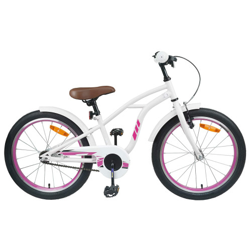 vidaXL Barncykel 20 Tum för 6-11 år gamla Vit - Cyklar